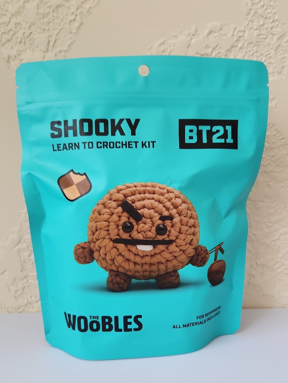 The Woobles Shooky Learn to Crochet Kit, BTS collaboration, BT21
